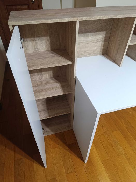 Biurko z nadstawką i szafką ERIADU - jak NOWE