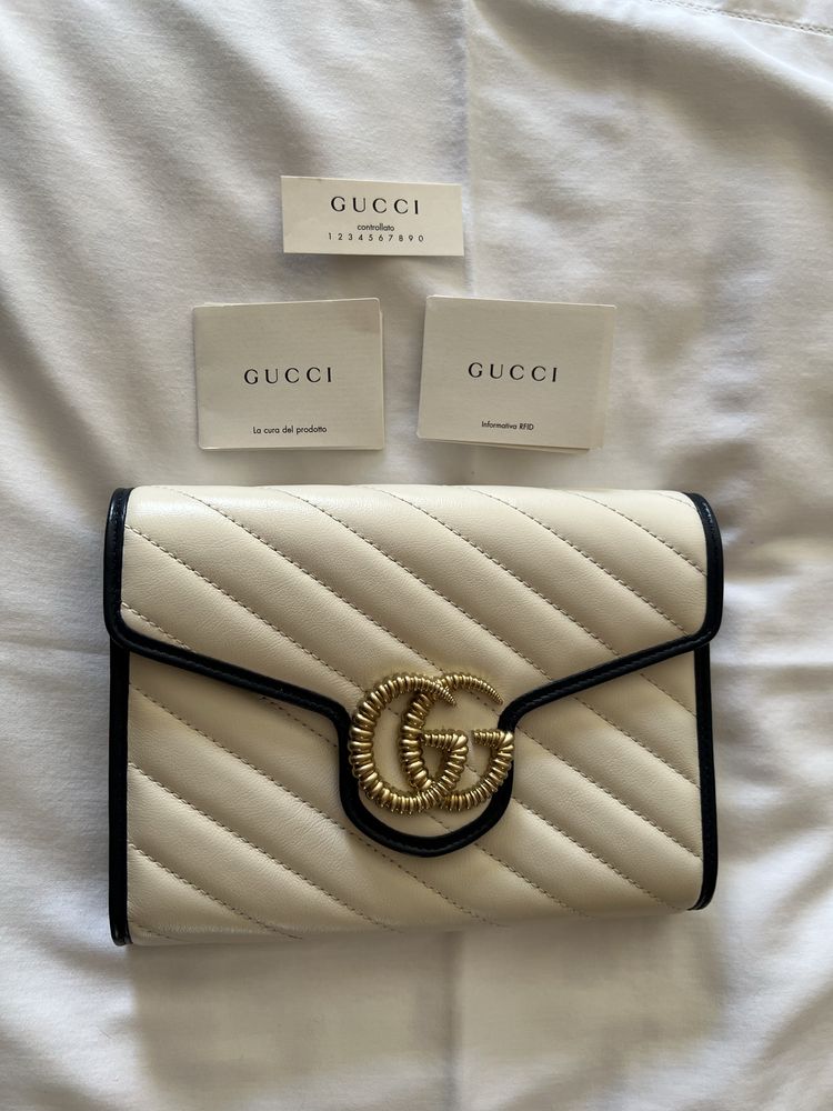 Vendo GUCCI - Blue White Metalasse GG Marmont Bag