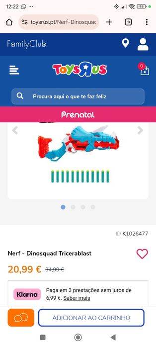 Lançador Tricerablast NERF