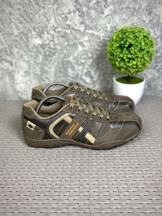 Dockers Footwear кроссовки полуботинки 43 размер кожаные коричневые