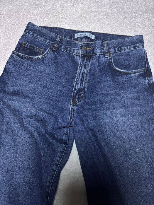 Сині широкі джинси