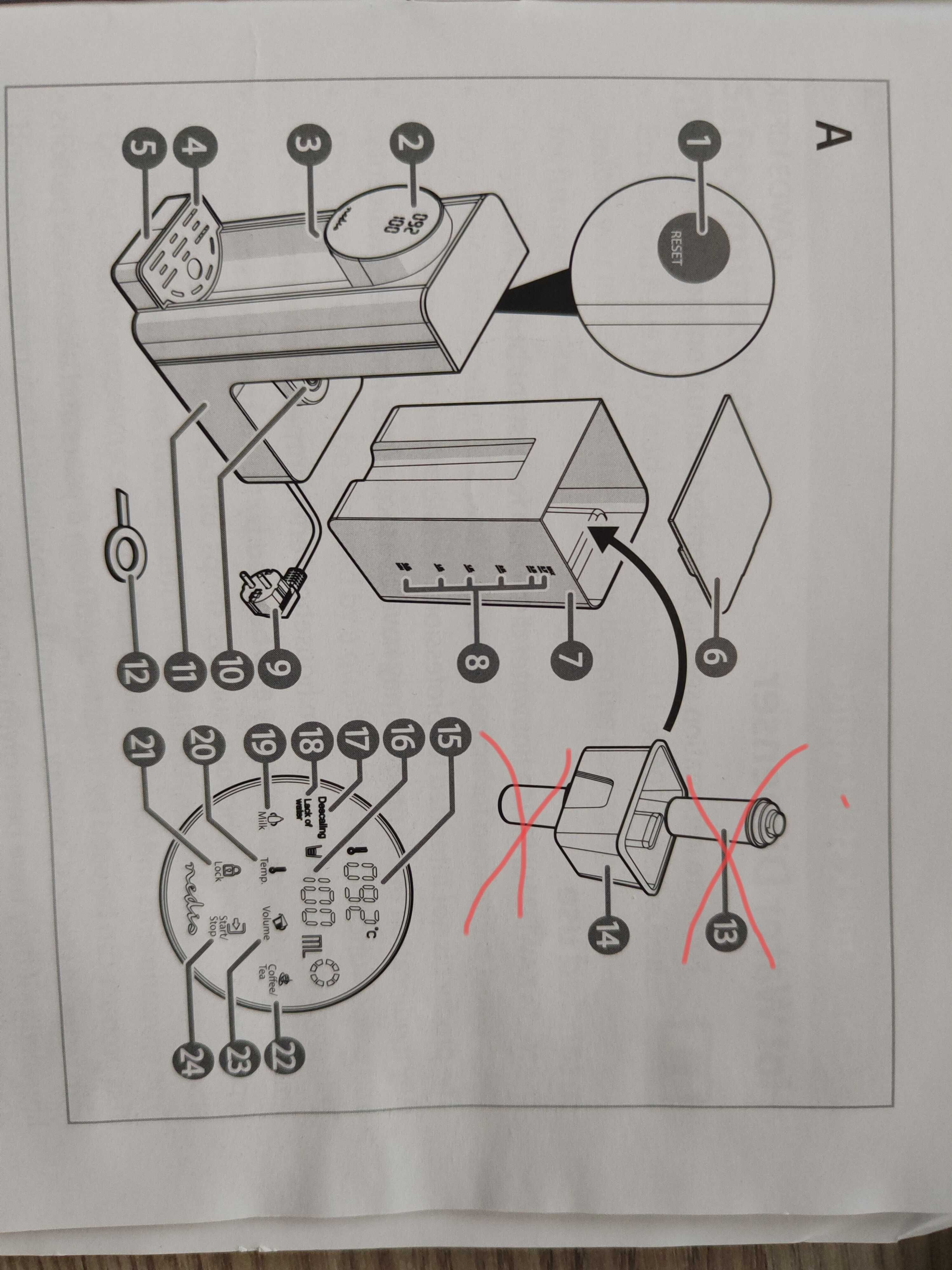Dozownik gorącej wody - 2600 W