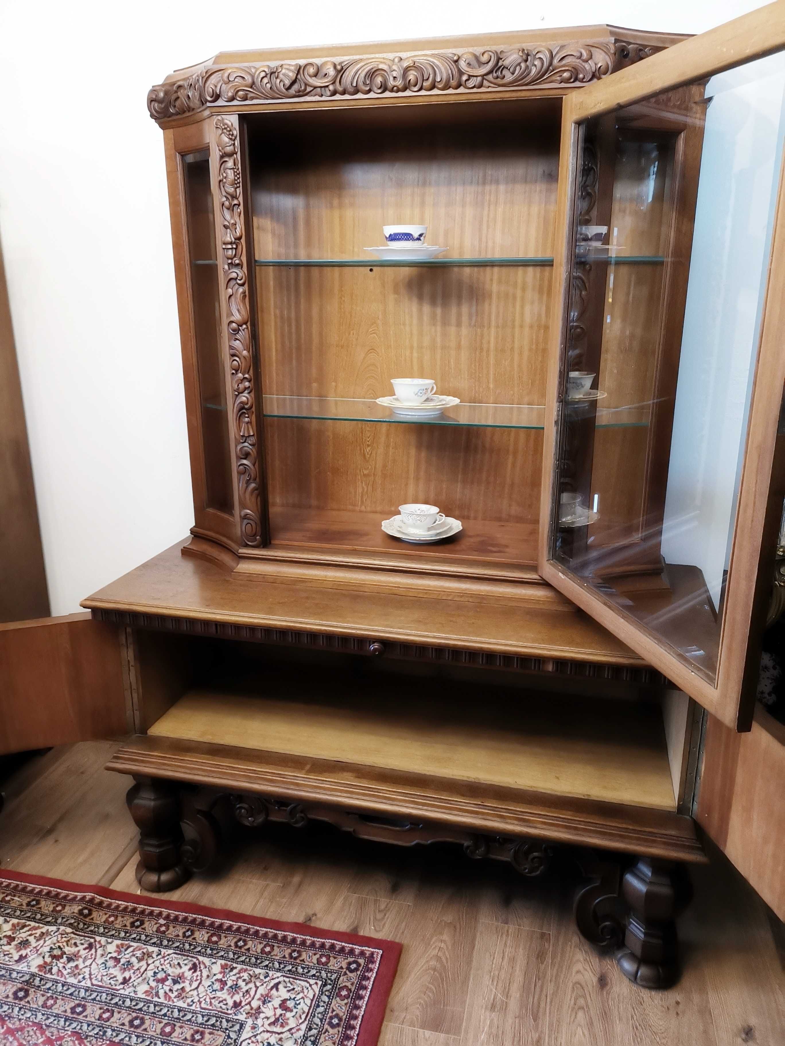 Dębowa witryna biblioteczka antyk 185/2022