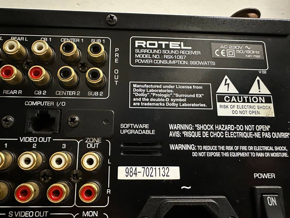 20 KG! 7.1 AV Amplituner Rotel RSX 1067, 120 Wat