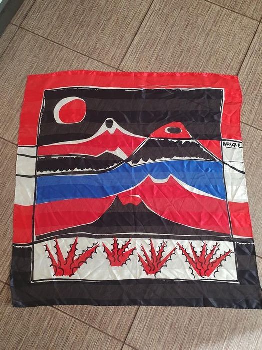 вінтажний шовковий платок, хустка жудожника cesar manrique