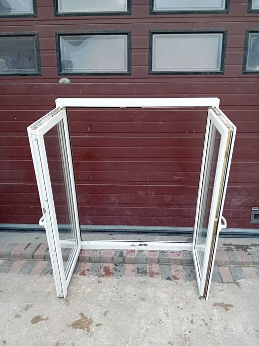 Okno dwuskrzydłowe 121x143 plastikowe pcv DOWÓZ CAŁY KRAJ