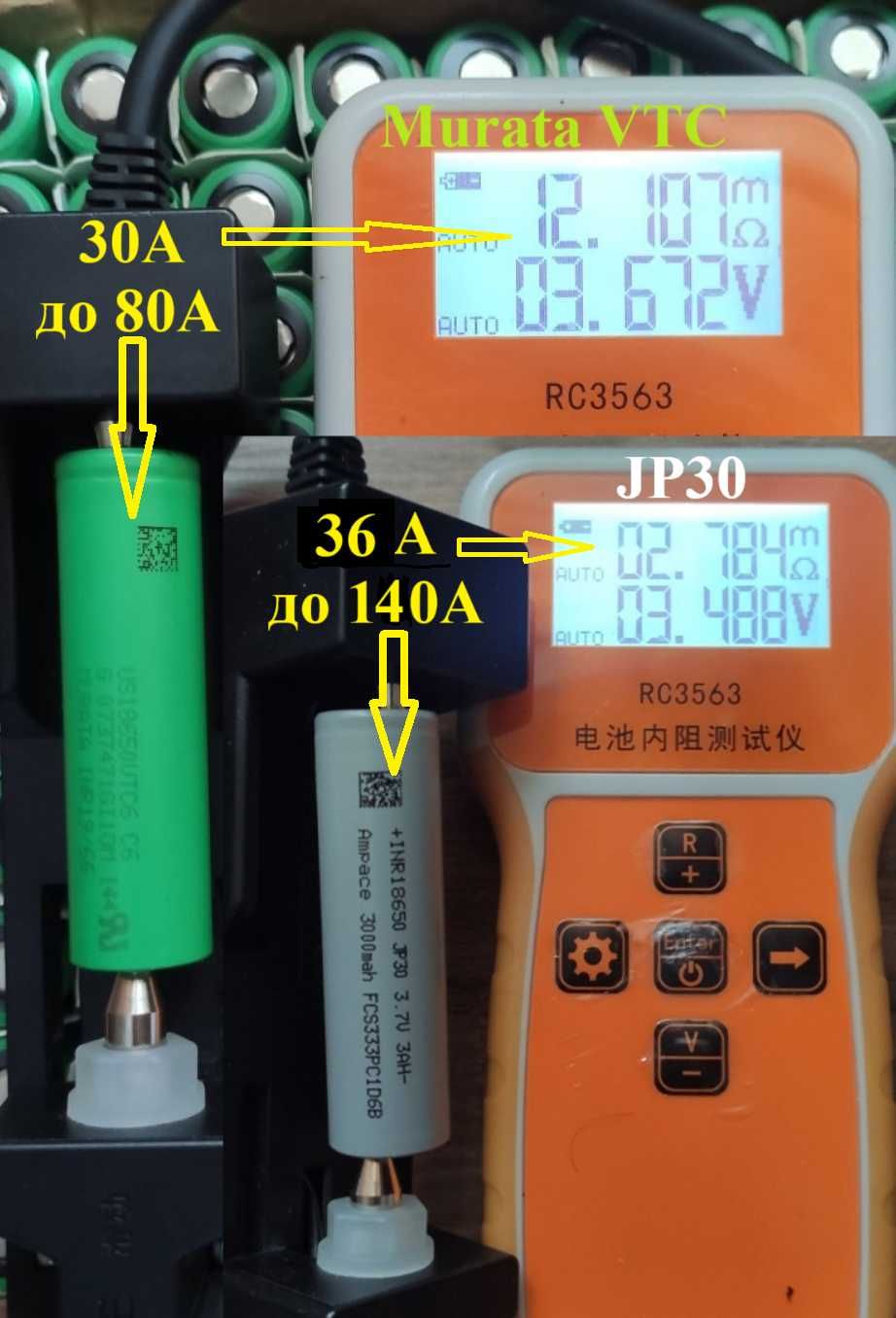 Новий високотоковий акумулятор 18650. Sony VTC6 3120mAh 3.7V 30A 2024р