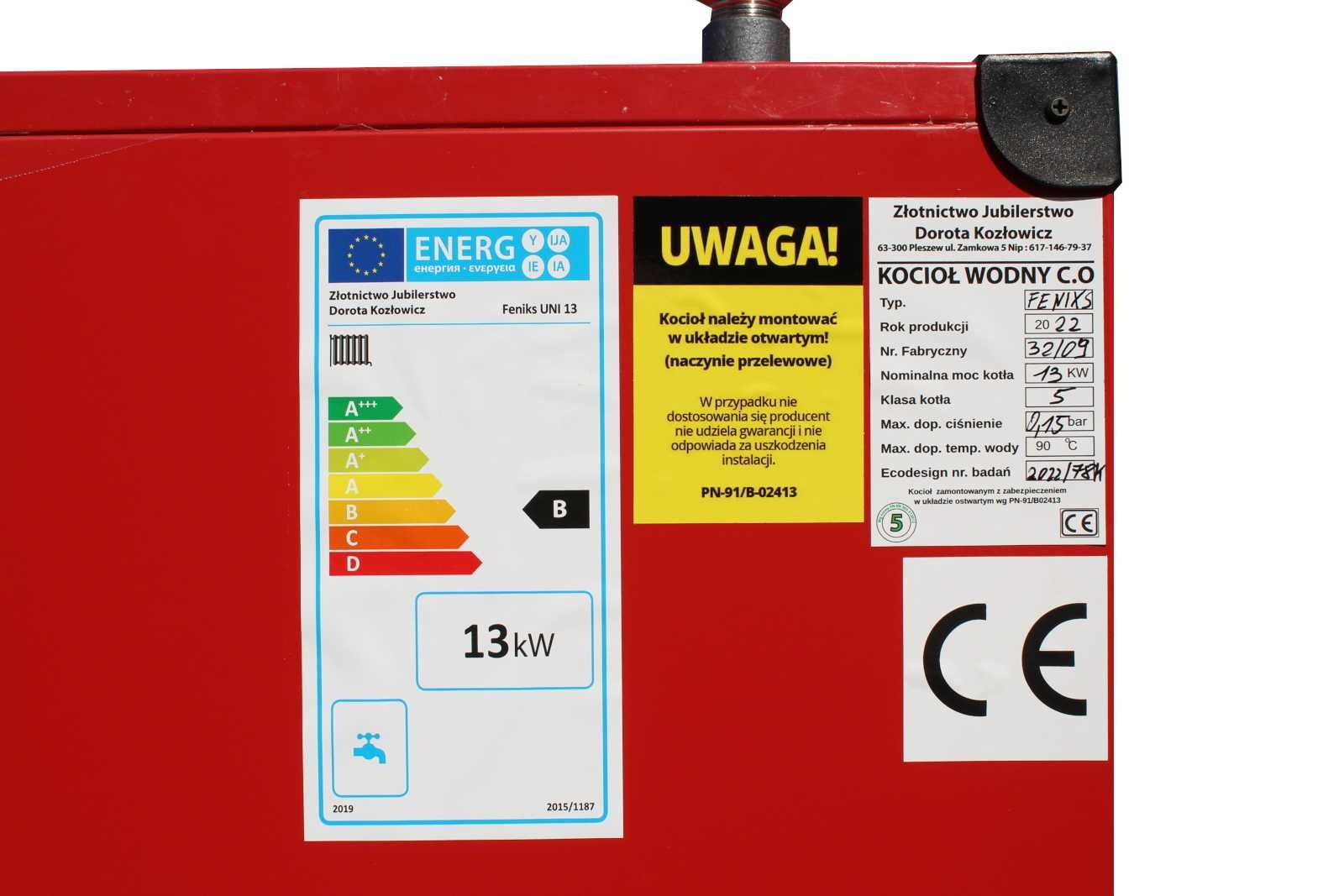 Kotły 13 kW Pleszewskie FENIKS UNI Piece zasypowe węglowe drewno Piec