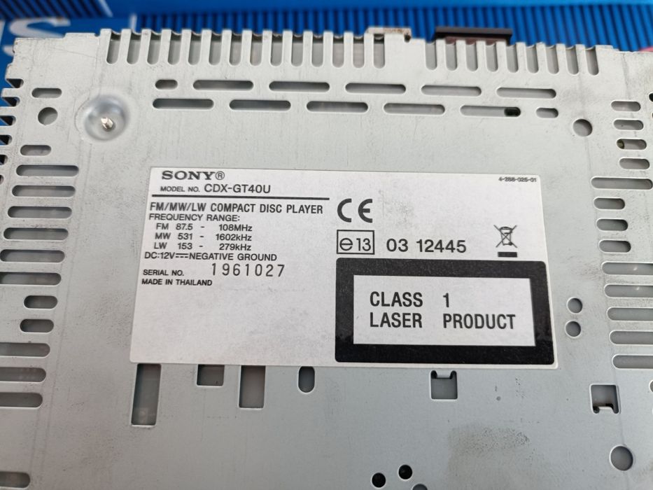 Auto radio Sony Cdx-gt40u