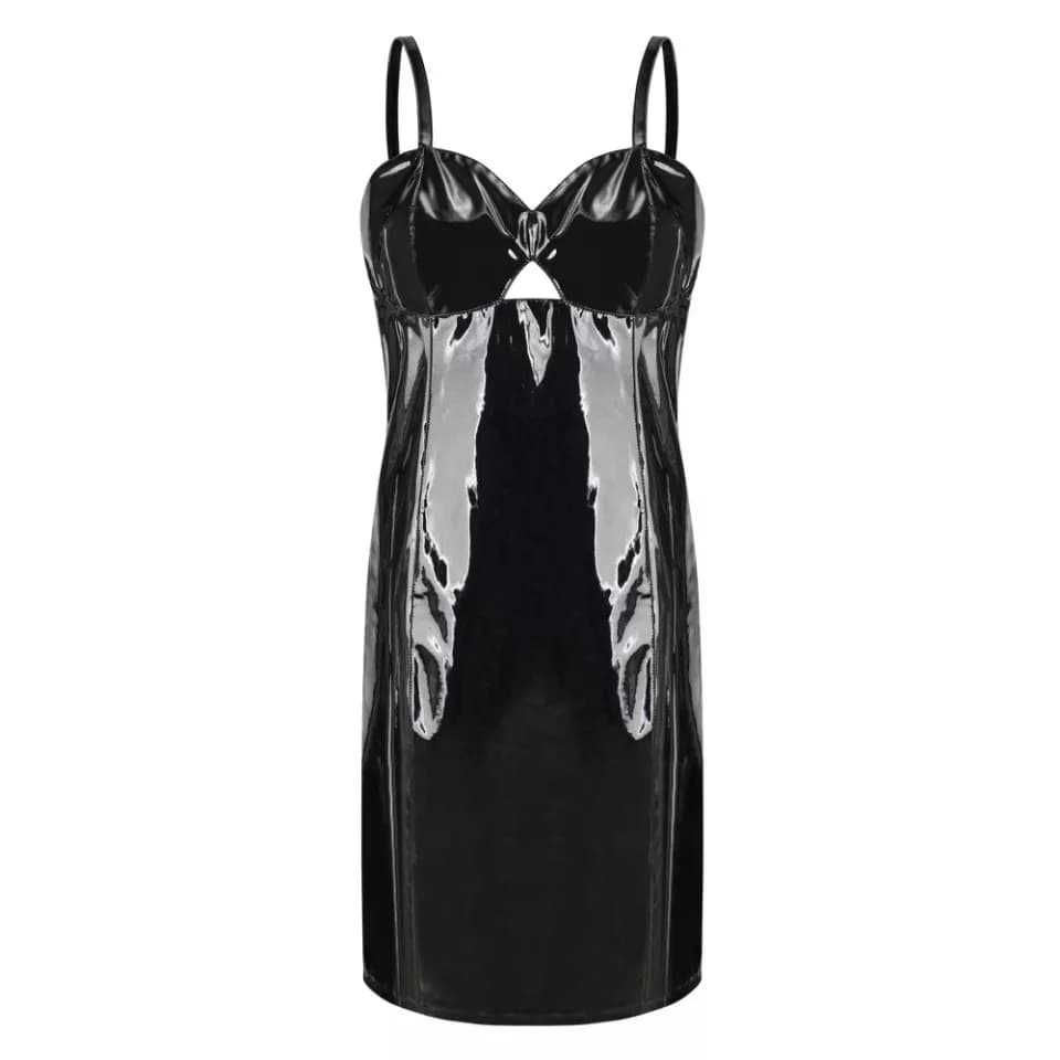 Duża miseczka Lolita vinyl sukienka błyszcząca wetlook  S, M, L,