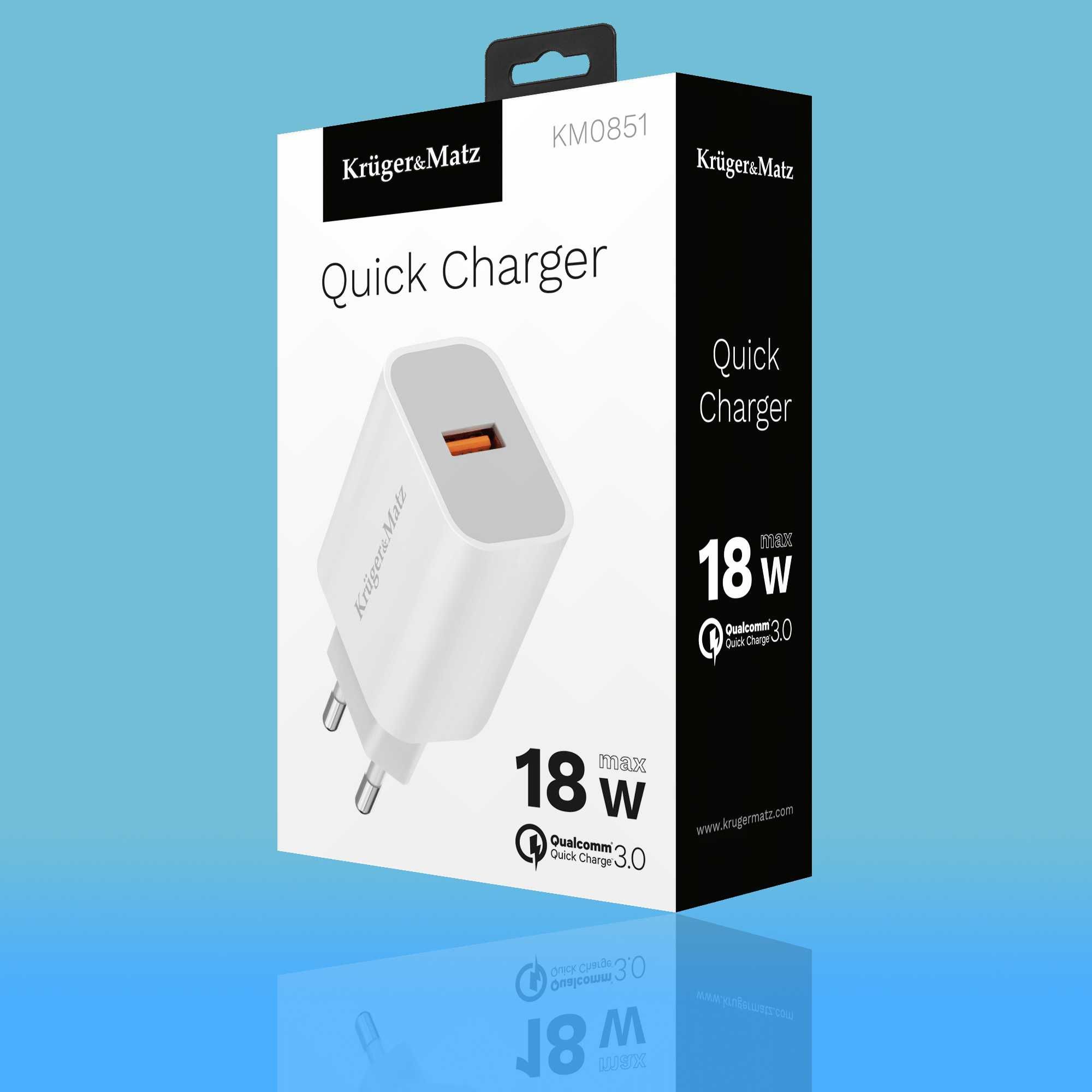 Ładowarka sieciowa Kruger&Matz z funkcją Quick Charge