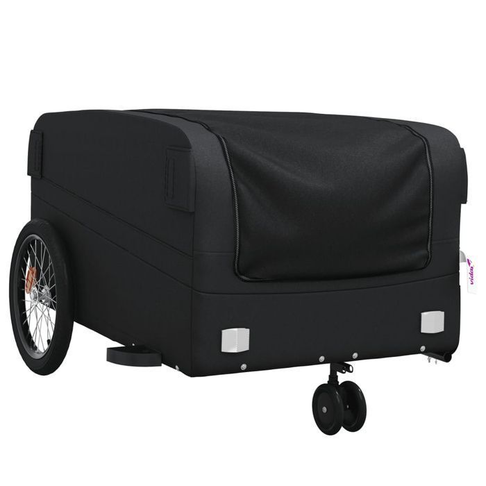 vidaXL Przyczepka rowerowa, czarna, 45 kg, żelazo