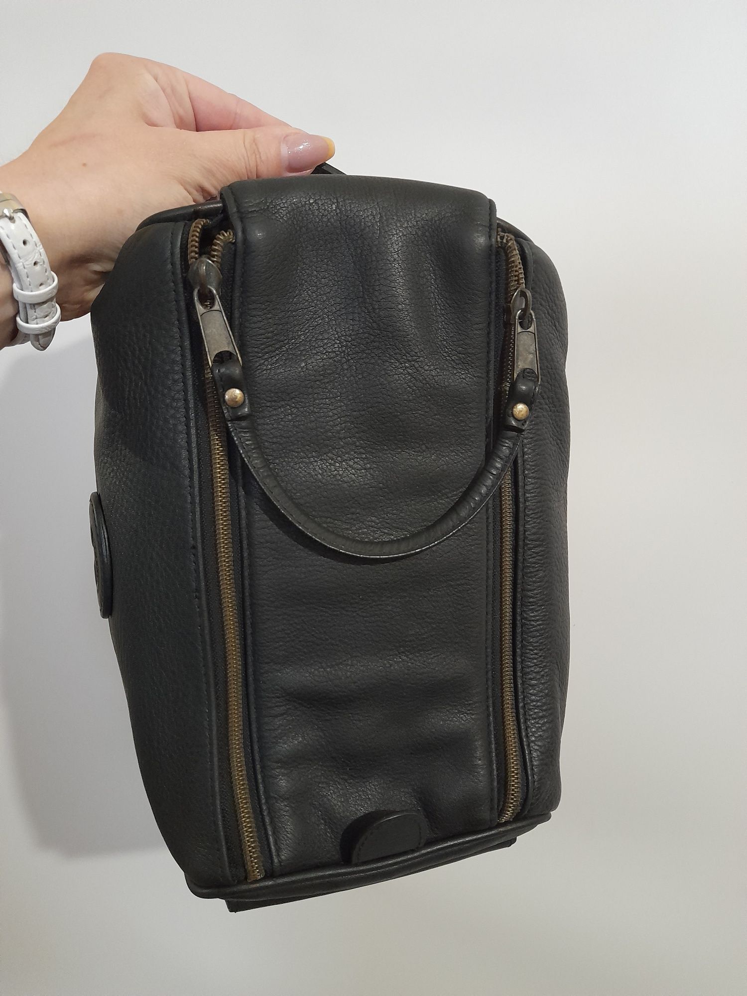 Шкіряна сумка в руку барсетка Fossil