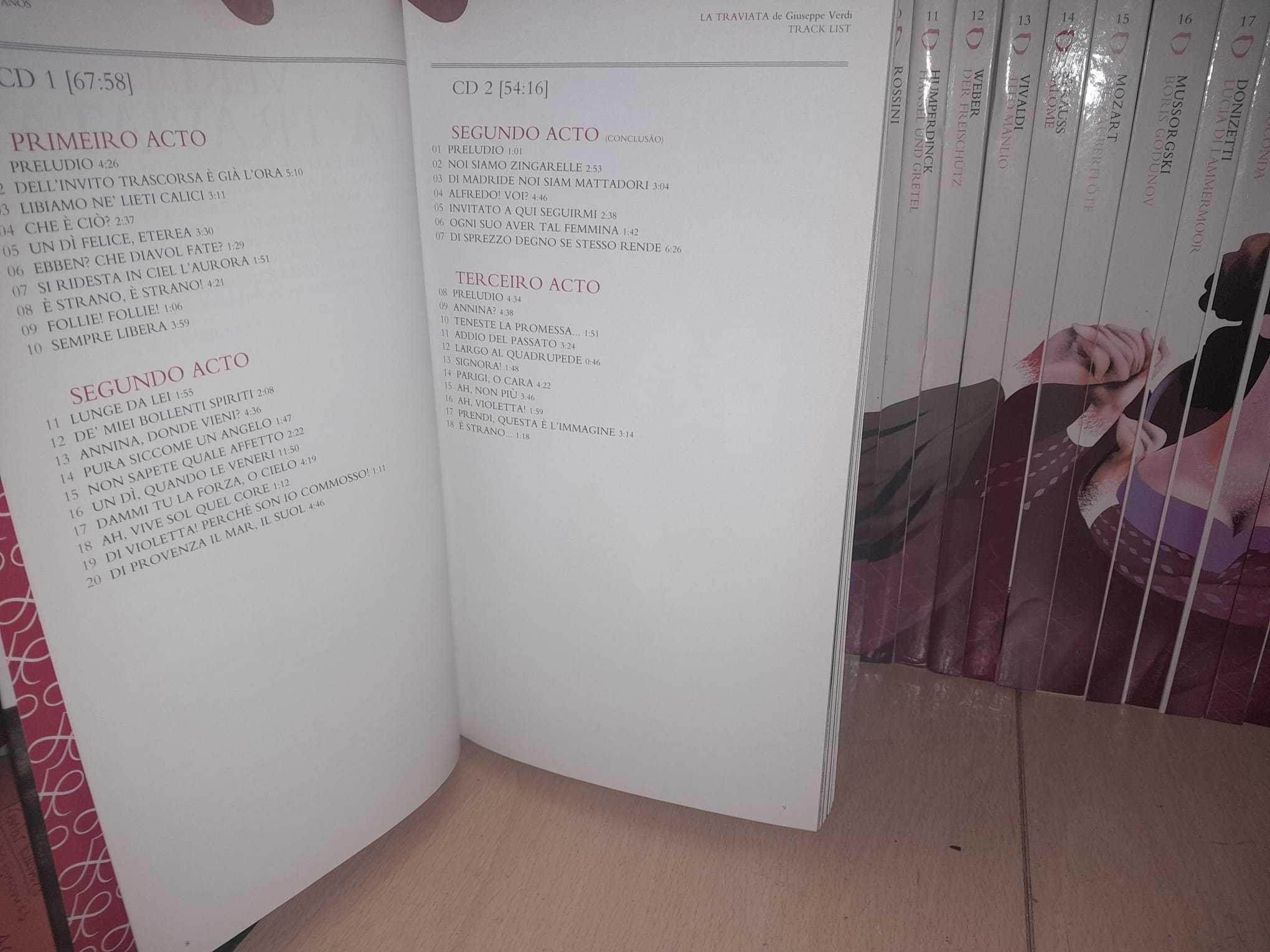 Coleção COMPLETA “Clássicos da Ópera” – 25 Livros com CD (2 CD's cada)