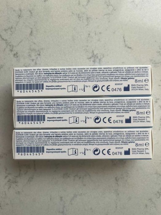 3x ELGYDIUM Clinic CICALIUM 8ml - stomatologiczny żel na afty