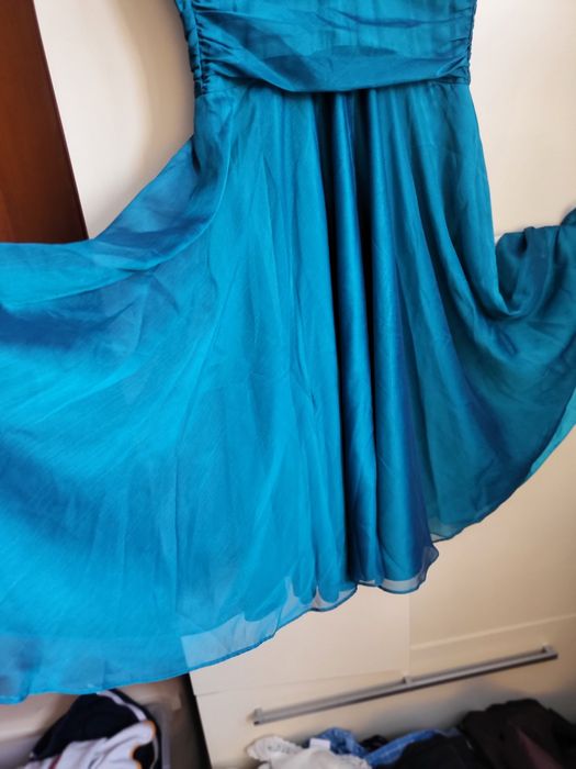 sukienka turkus ciemna zieleń na wesele, bal B. Cupriak r. 36