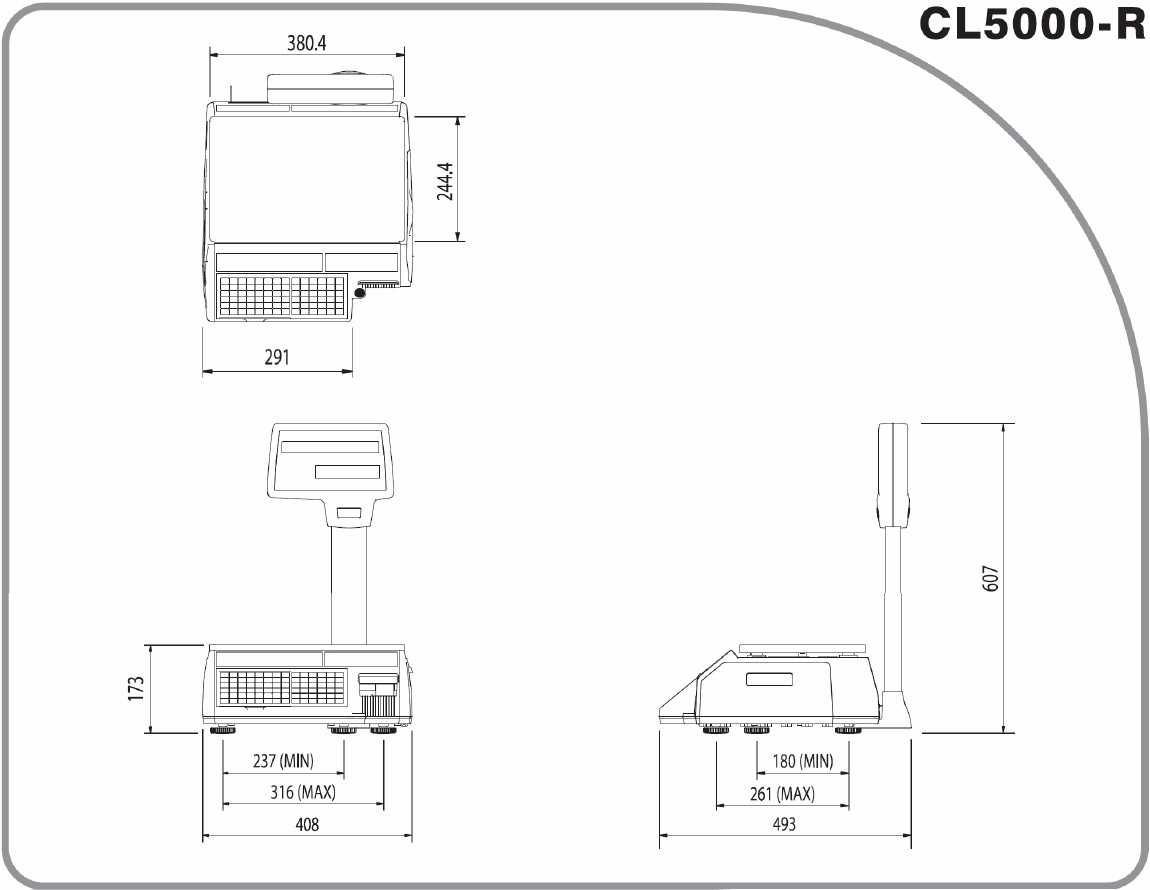 Waga z drukarką CAS CL5000-R waga etykietująca sklepowa