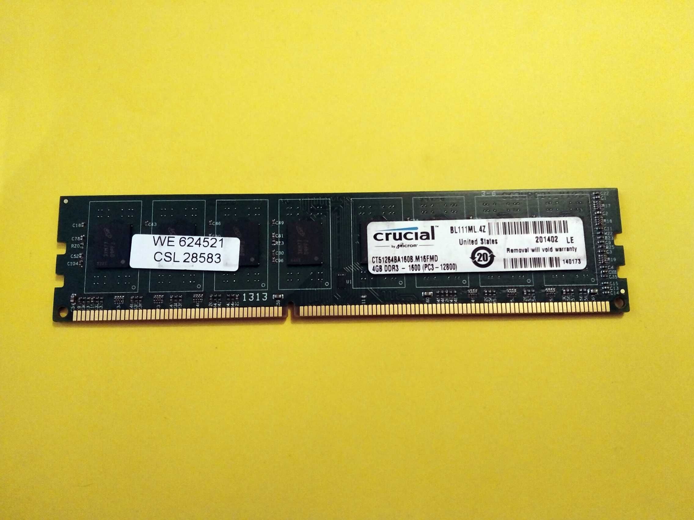 DDR3 4GB CruciaL 12800 -Komputer