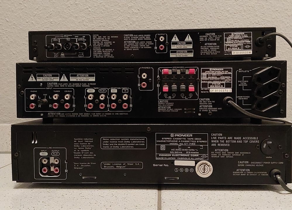PIONEER CT-740, SA-740, TX-940 HiFi Stereo Wieża Made in Japan