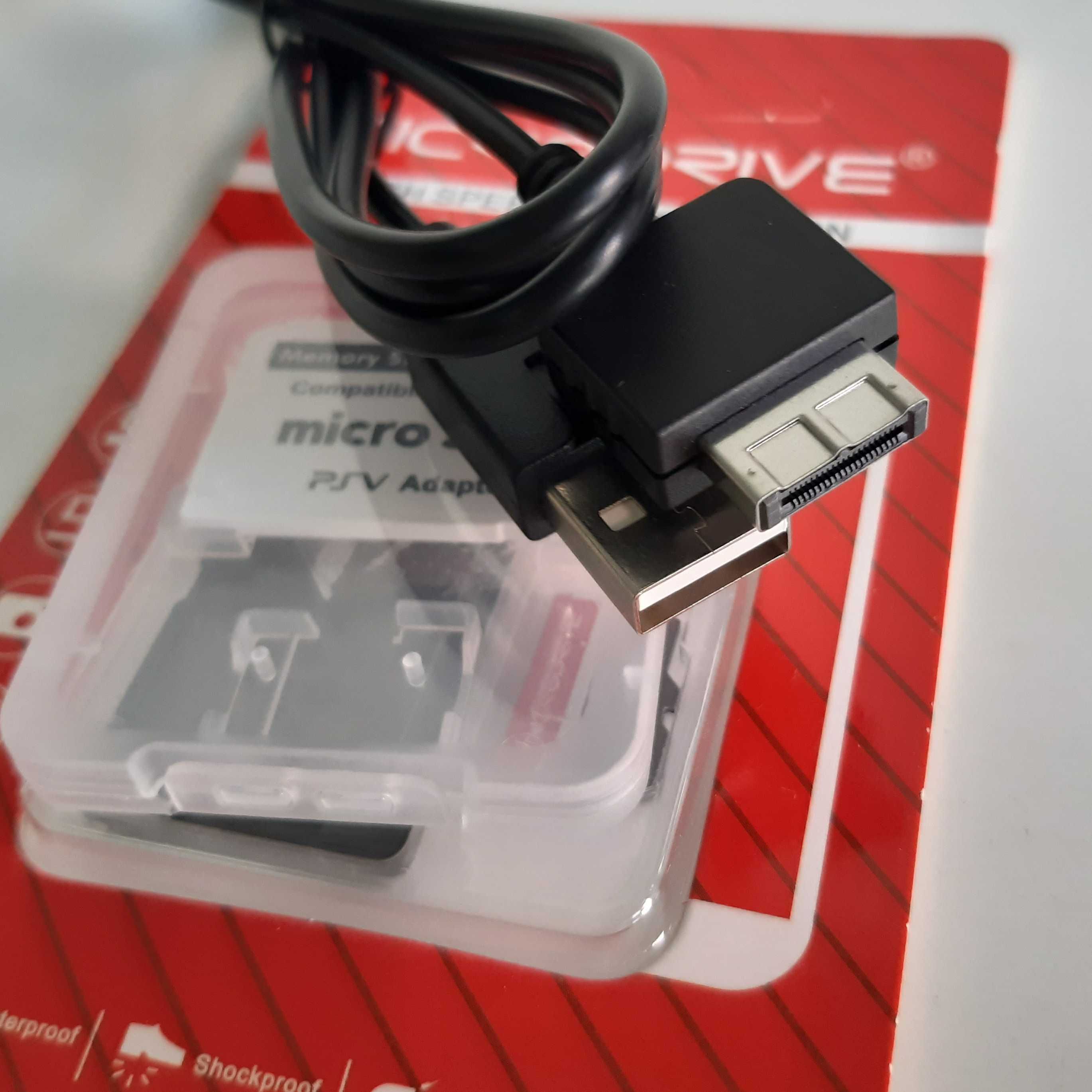 Cabo USB Dados Carrega + SD2VITA 6.0 p/ PSVita + microSD 32GB Novos