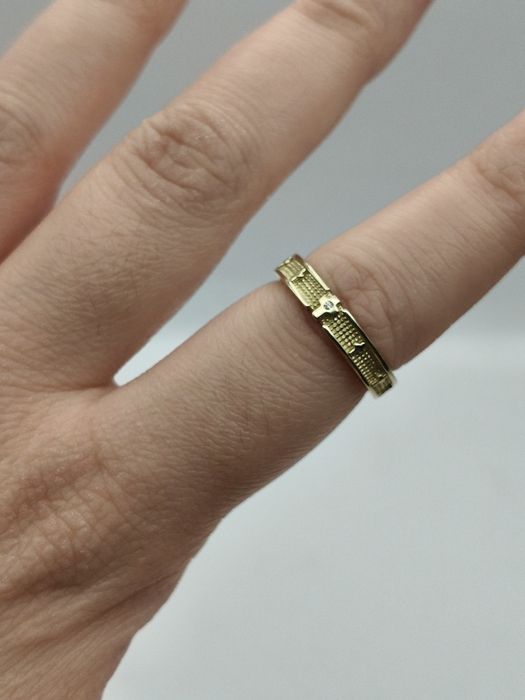 Złoty Pierścionek Różaniec R.10 Pr.585 Nowy Zapraszamy