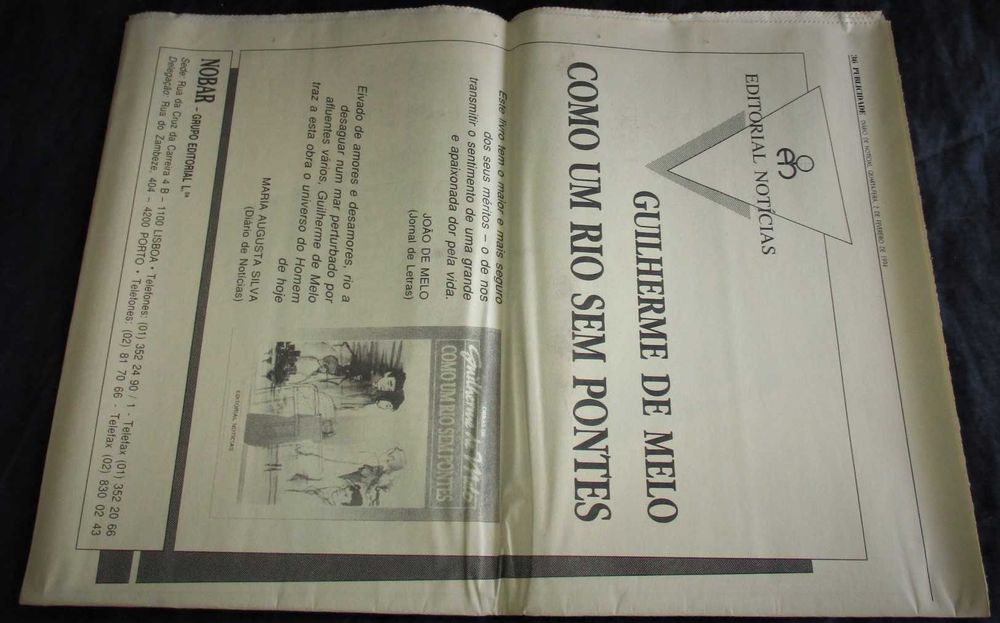 JornaLivros Diário de Notícias 2 de Fevereiro de 1994