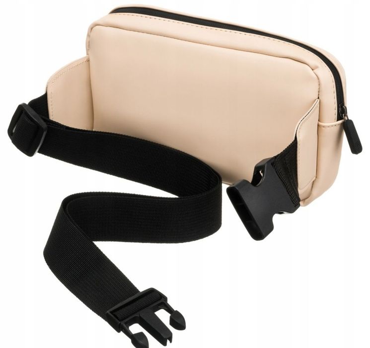 Saszetka nerka damska crossbody sportowa biodrówka pojemna nowa beżowa