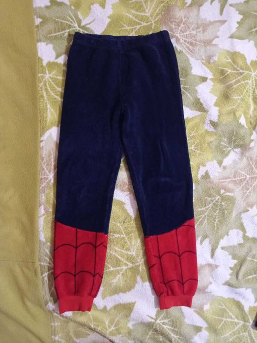 8-10л плюшевая кофта штаны пижама человек паук