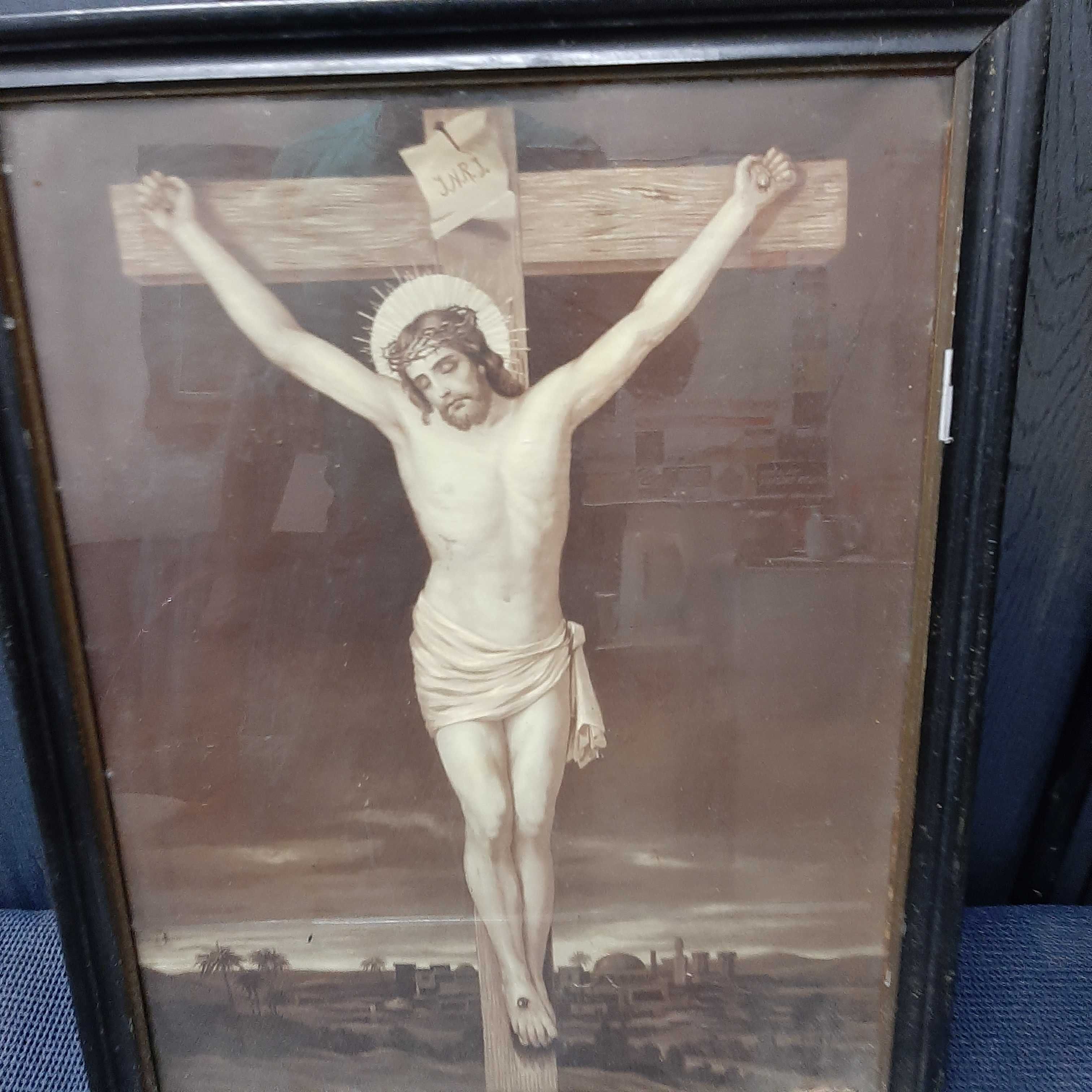 Chrystus na krzyżu obraz vintage