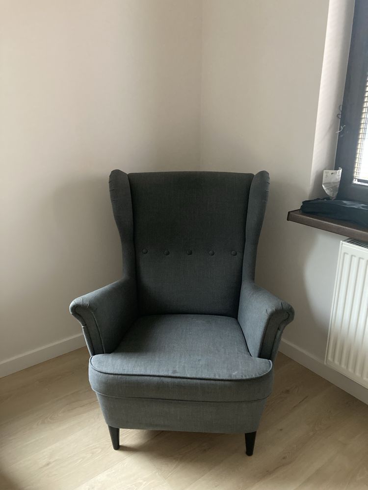 Fotel uszak ikea szary