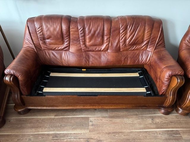 Komplet wypoczynkowy skóra