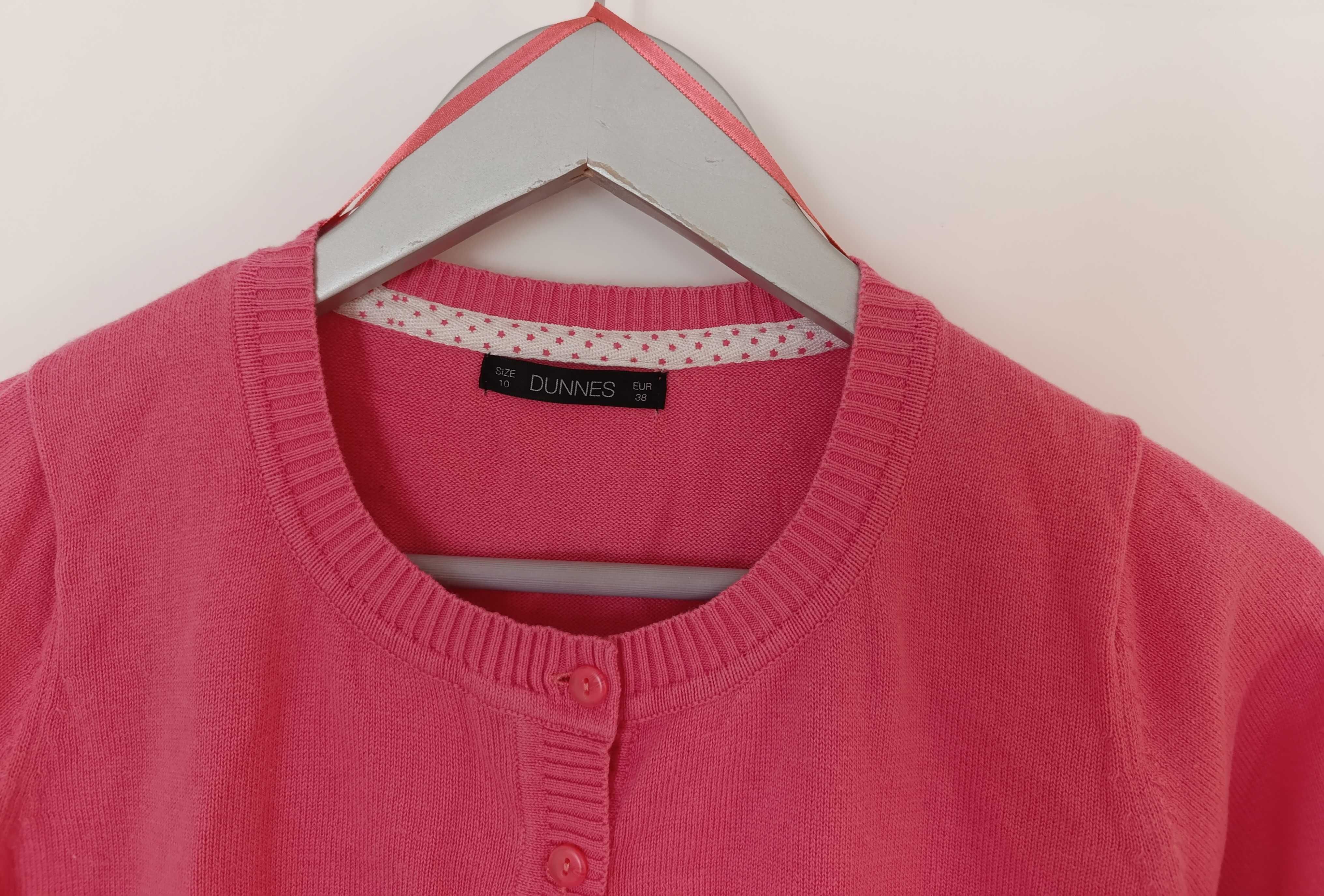 Sweter kardigan DUNNES koral róż 36-38
