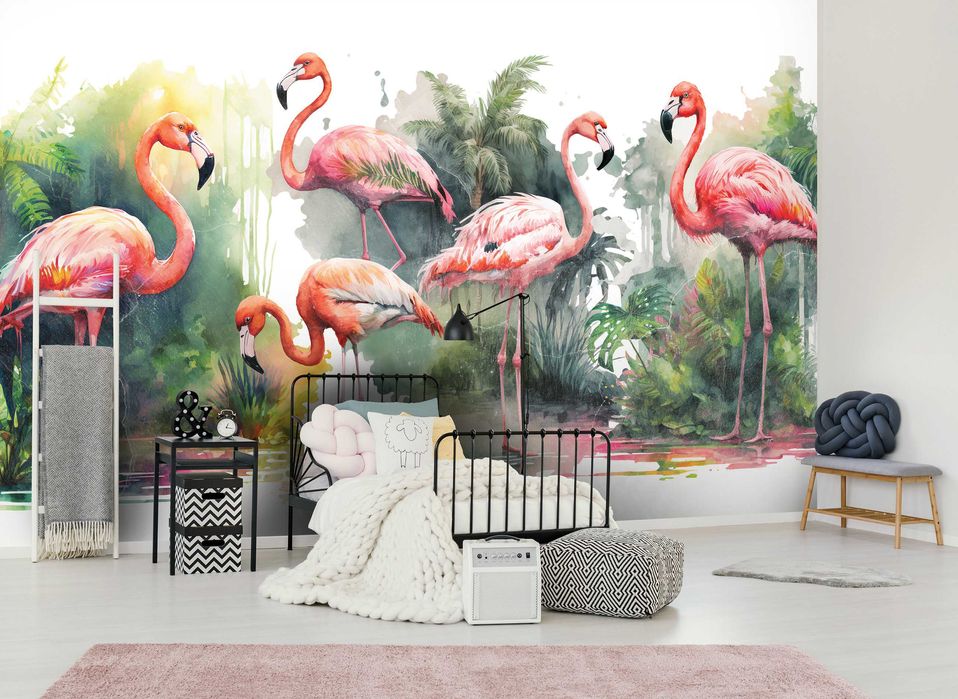 Fototapeta Flamingi Natura Ptaki Do Pokoju 3D Na Twój Rozmiar + KLEJ