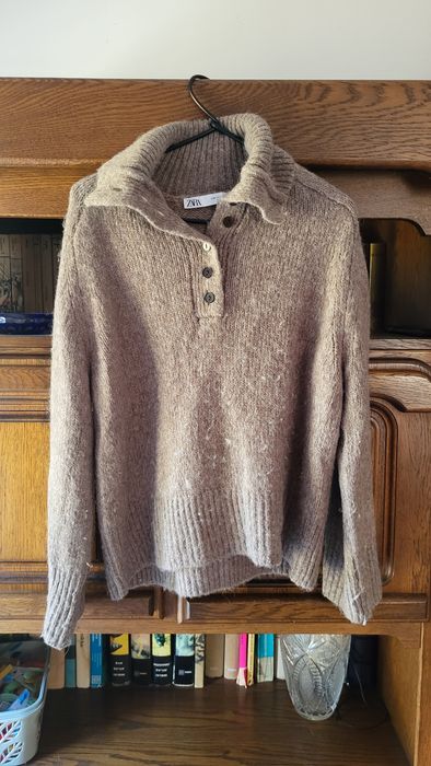 Sweter Zara S kołnierz