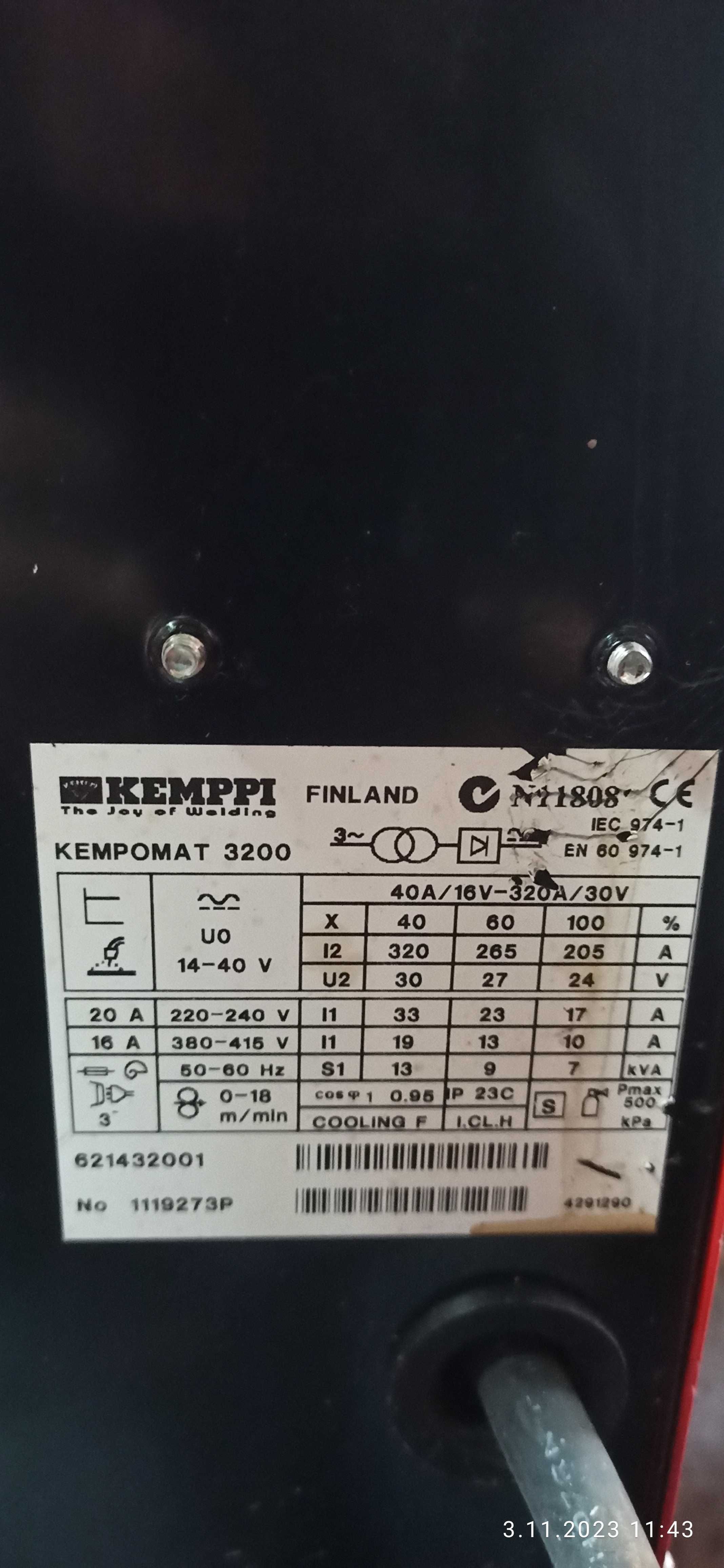 Spawarka Kemppi Kempomat 3200