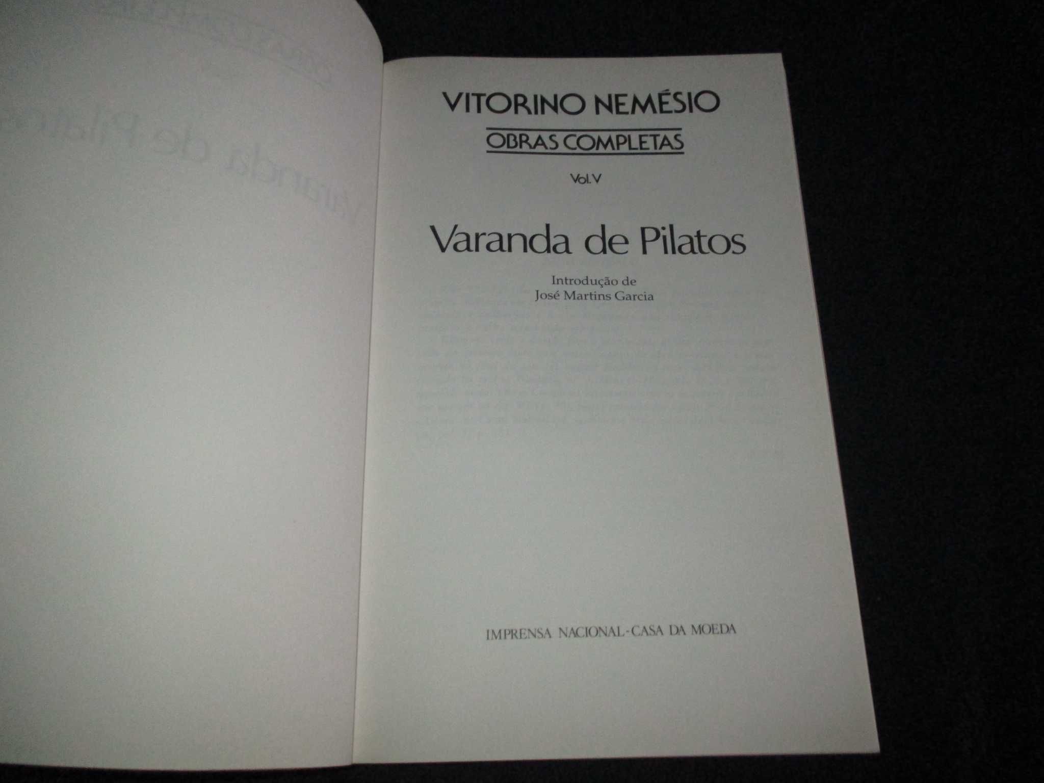 Livro Varanda de Pilatos Vitorino Nemésio