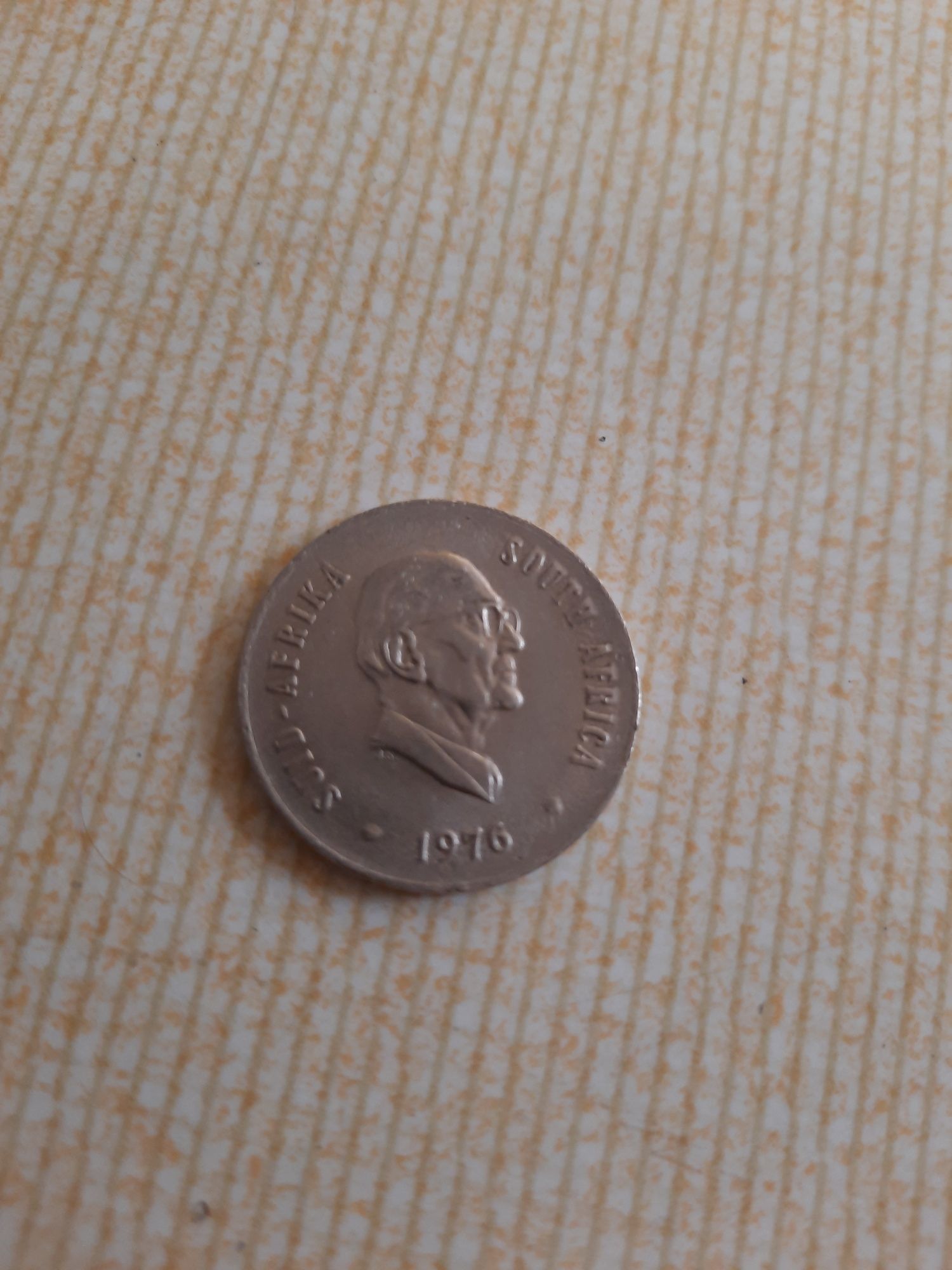 Moeda de 20 cents África  do Sul antiga