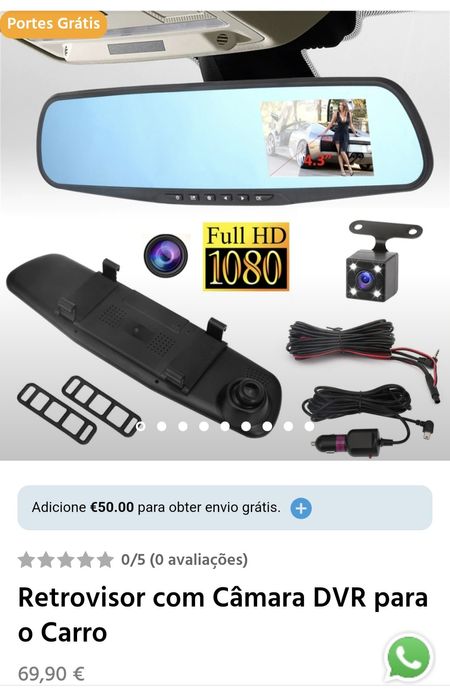 Espelho retrovisor digital