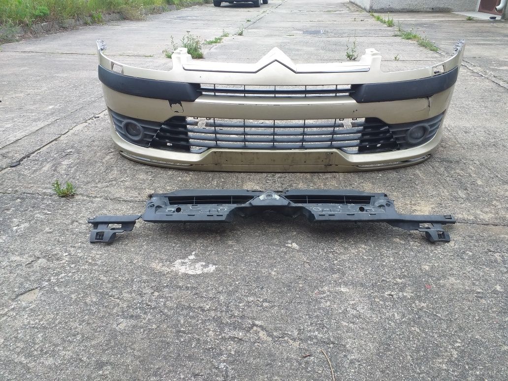 Zderzak citroen c4 I przedlift, vtr, kcw halogeny, kompletny, uszkodzo