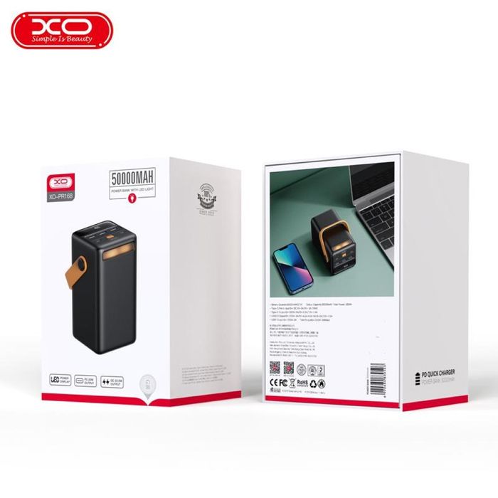 PowerBank 50000 mAh XO pr168  повербанк 50000 мАг