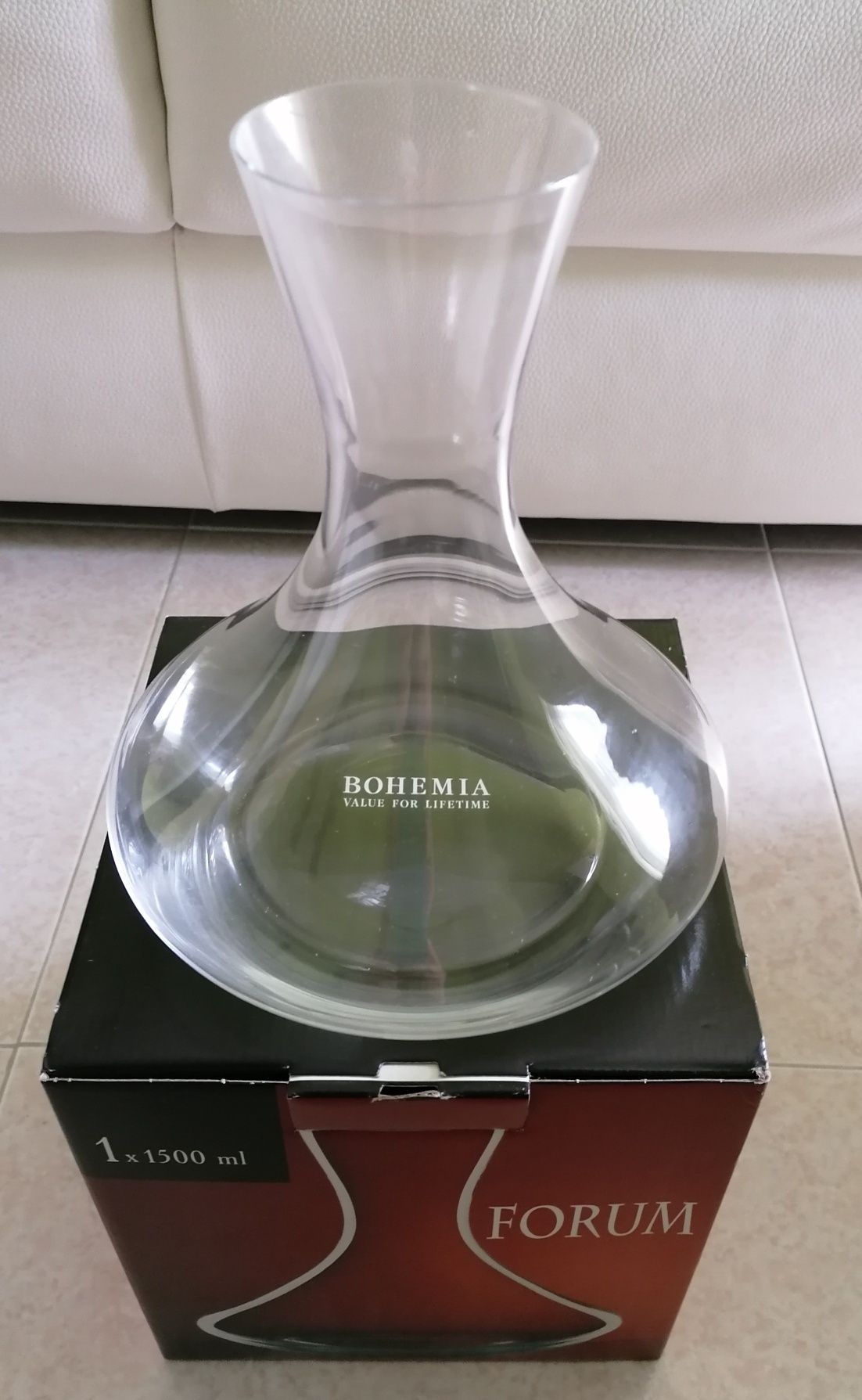 Garrafa Decantador Cristal da Bohemia Nova
