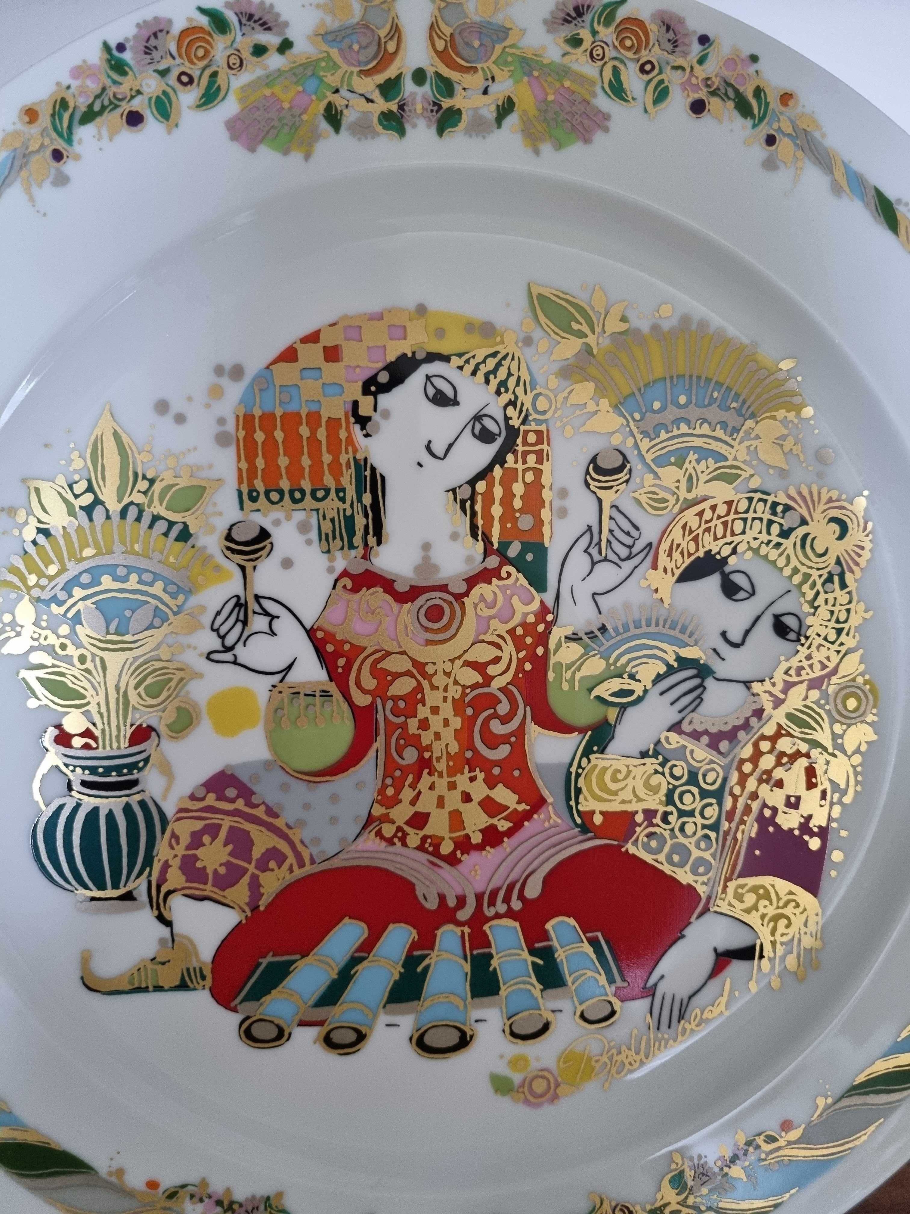 Duży Kolekcjonerski Talerz Rosenthal W. Bjorn Warsteiner Concertina