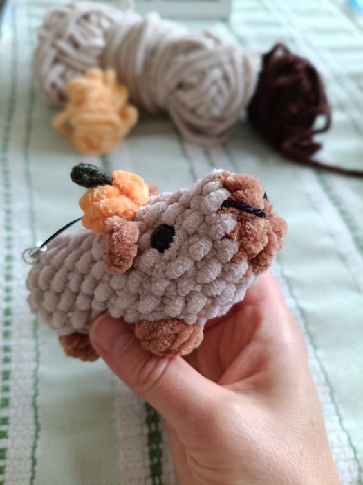 Maskotka pluszowa Kapibara na szydełku, zabawka Kapibara
