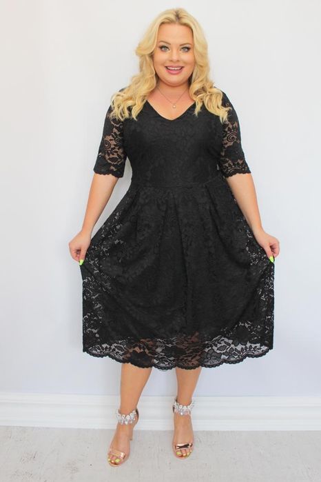 NOWA piękna Sukienka z metką PLUS SIZE koronka rozmiar 46