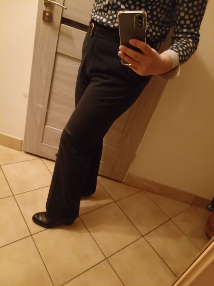 Modne szerokie spodnie damskie 46