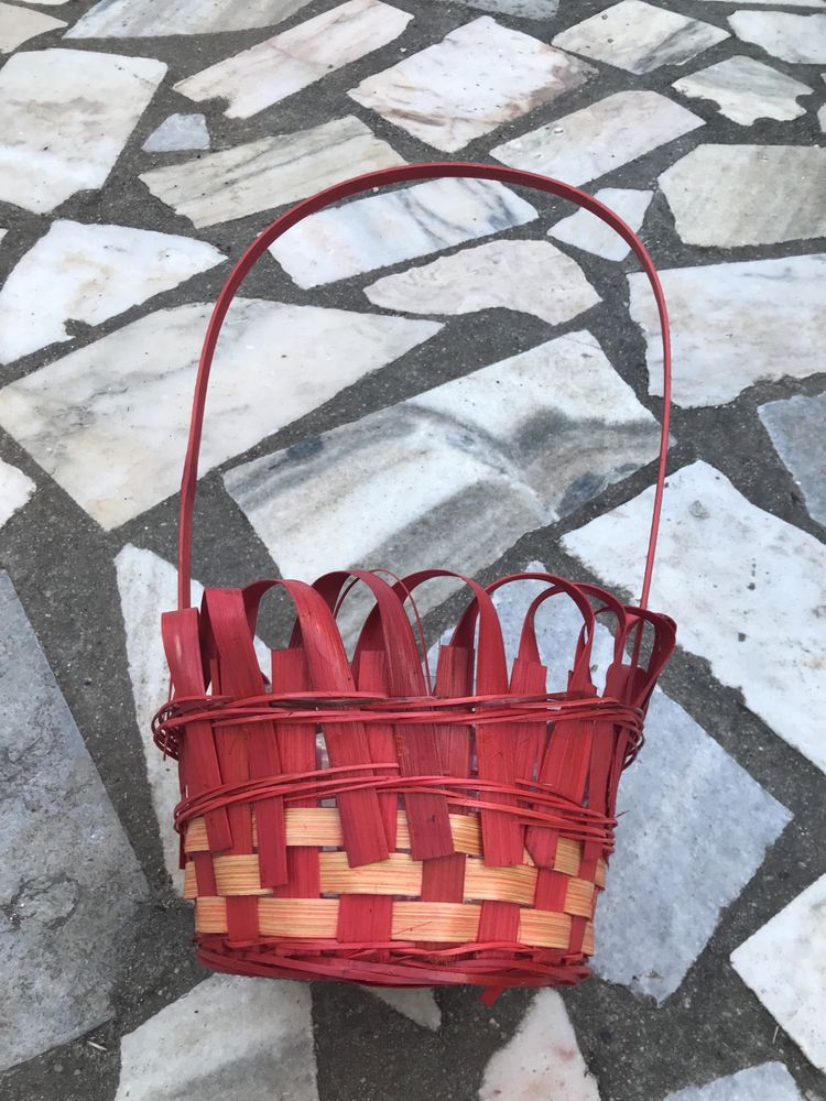 Cestos palha/bambu pequenos ( 8 unidades)