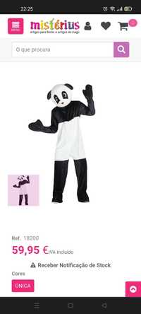 Mascote Panda para venda