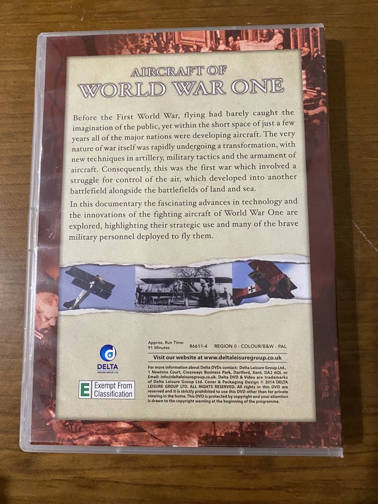 DVD Aircrafts of World War One