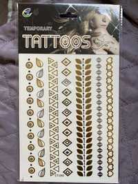 Tatuaze wodne kolorowe blyszczace zlote srebrne
