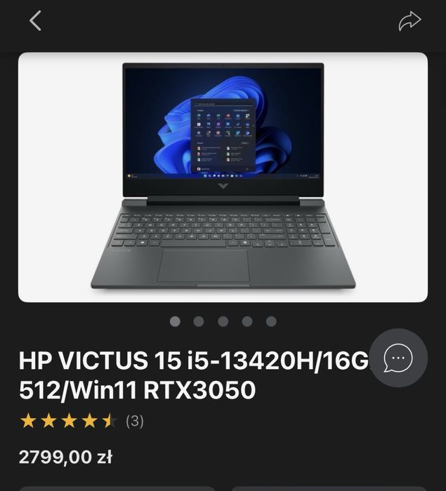 Laptop HP VICTUS 15 nowy gwarancja 2 lata